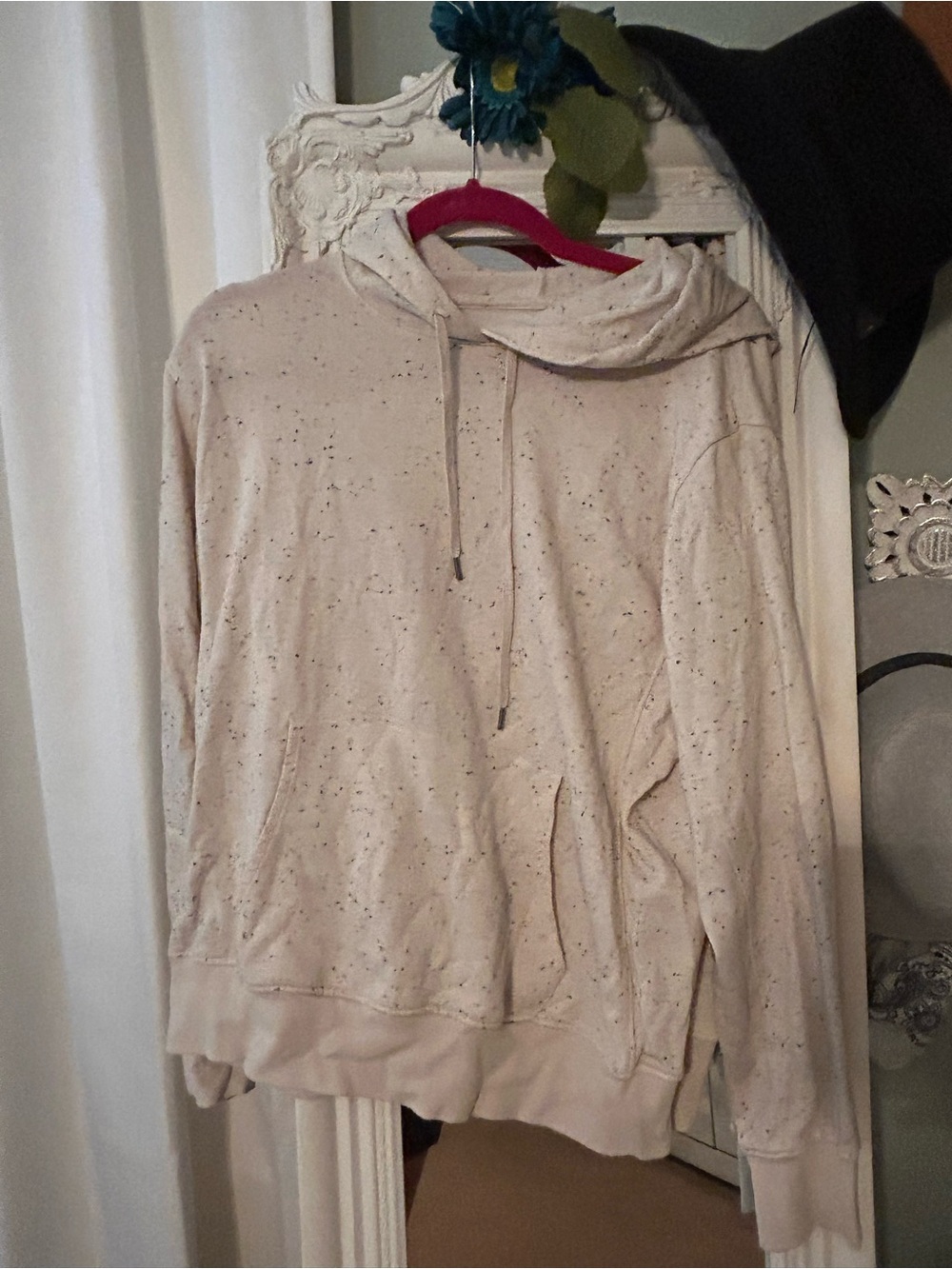 BCG Women's Cream Speckled Hooded Sweater